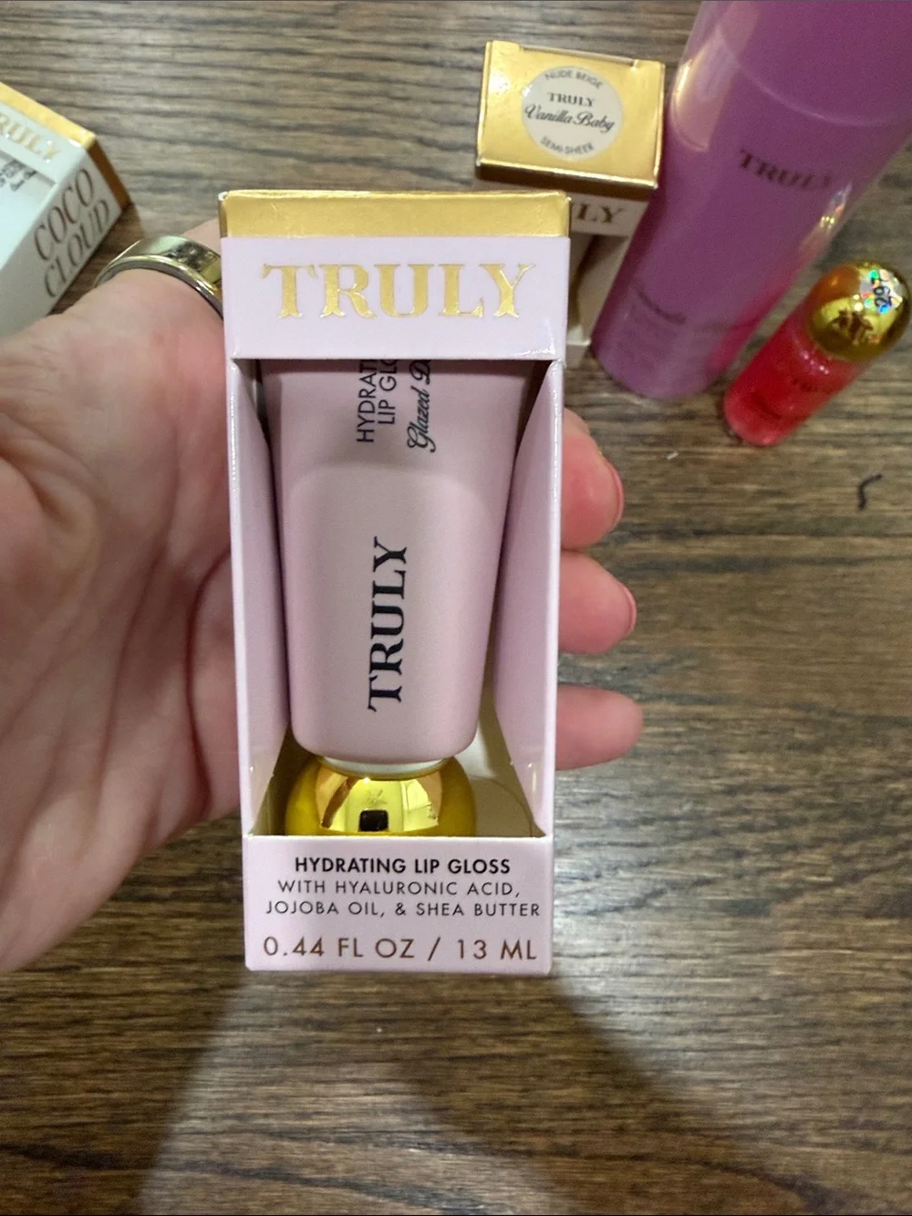 TRULY Pink Smooth Shave Cream & Assorted Hydrating Lip Gloss Trio